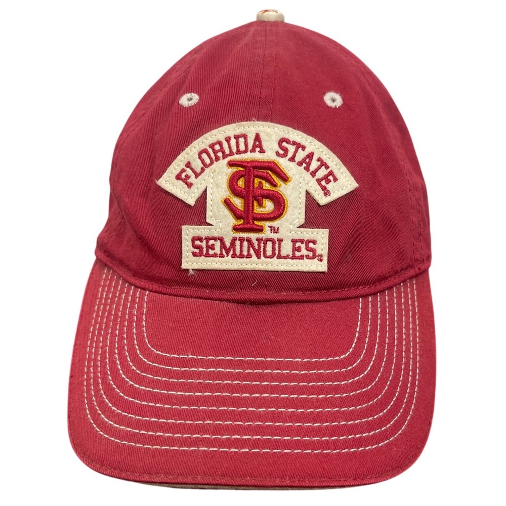 The Game Florida State Seminoles Hat Mens Red FSU Embroidered Strapback Cap